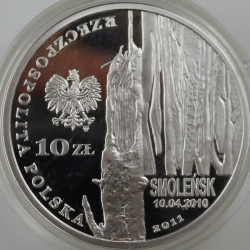 10 zł Smoleńsk - Pamięci ofiar 10.04.2011  - Mennicza
