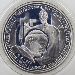 Medal Jan Paweł II - Pierwsza pielgrzymka do Polski 2008 r. Ag 500