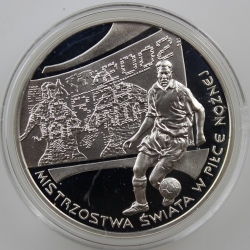 10 zł Mistrzostwa świata w piłce nożnej 2002r Ag 925.
