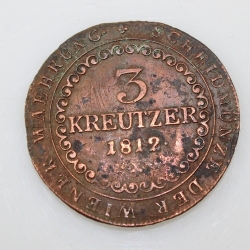 Austro-Węgry 3 kreutzer 1812 r st.IV/V